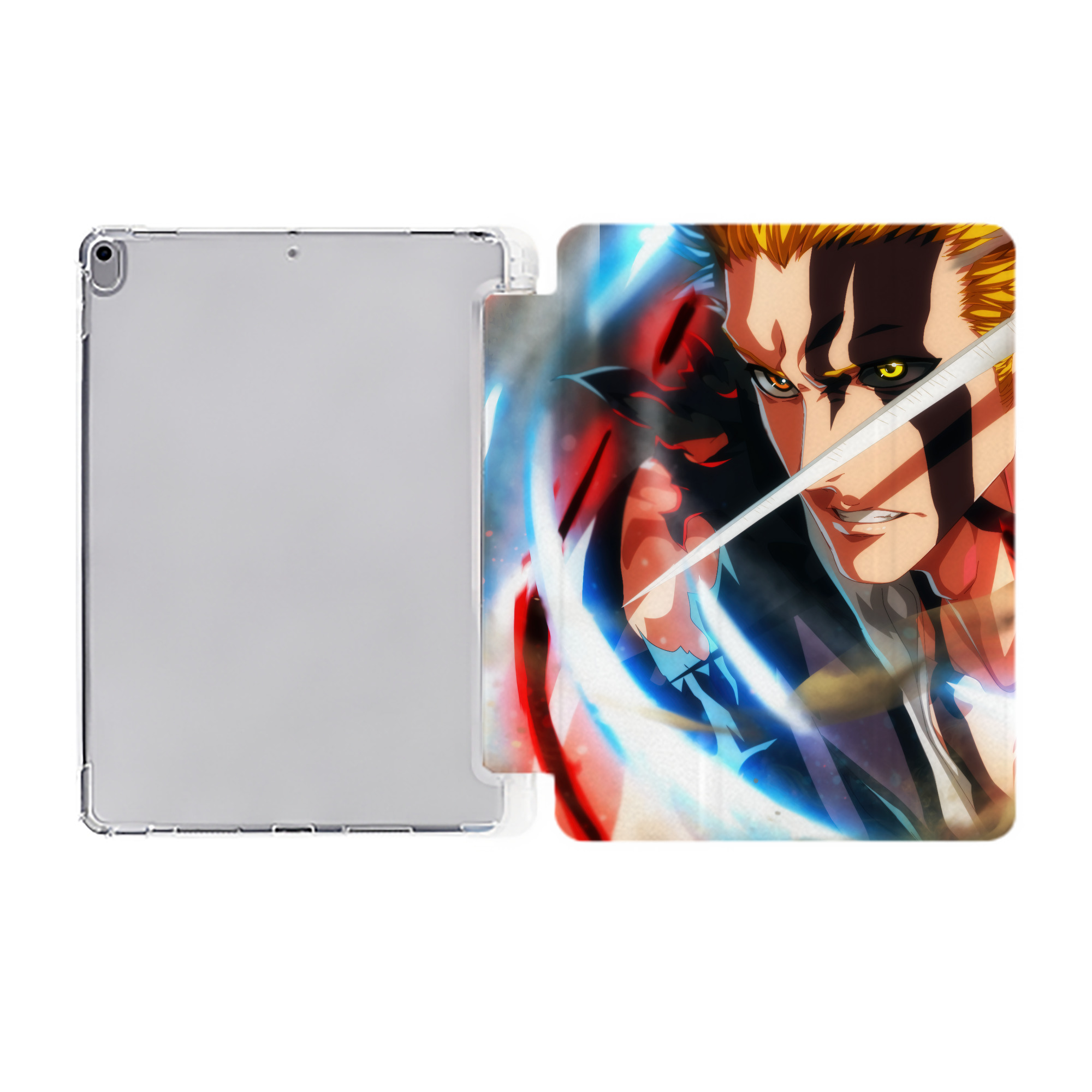（画像用） ブリーチ BLEACH IPad ケース ペン収納付き 三つ折りスタンド PUレザー×シリコン 対応機種9.5/10.5/10.9インチ